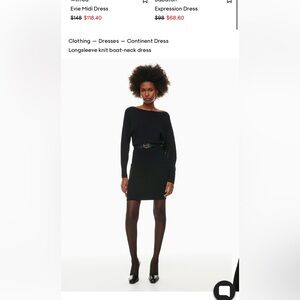 Aritzia Black Longsleeve Dress - Continent Dress